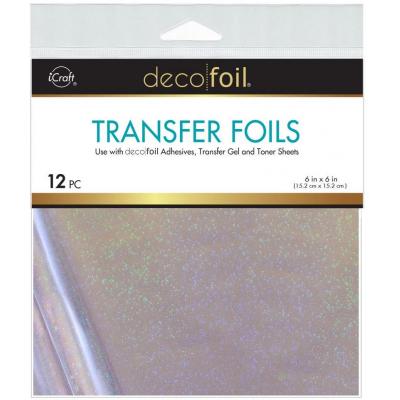 iCraft Deco Foil Transfer Sheets - Silver Sparkle